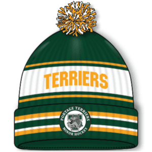 AT500-2404 Custom Knit Toque - Dark Green/White/Gold