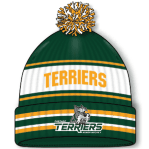 AT500-2404 Custom Knit Toque - Dark Green/White/Gold