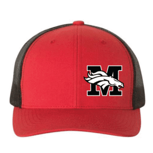 6606 Yupoong Adult Retro Trucker Cap - Red/Black